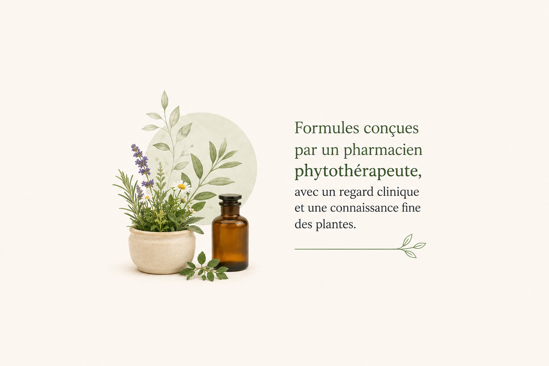 Pharmacien manipulant des plantes médicinales dans un laboratoire lumineux